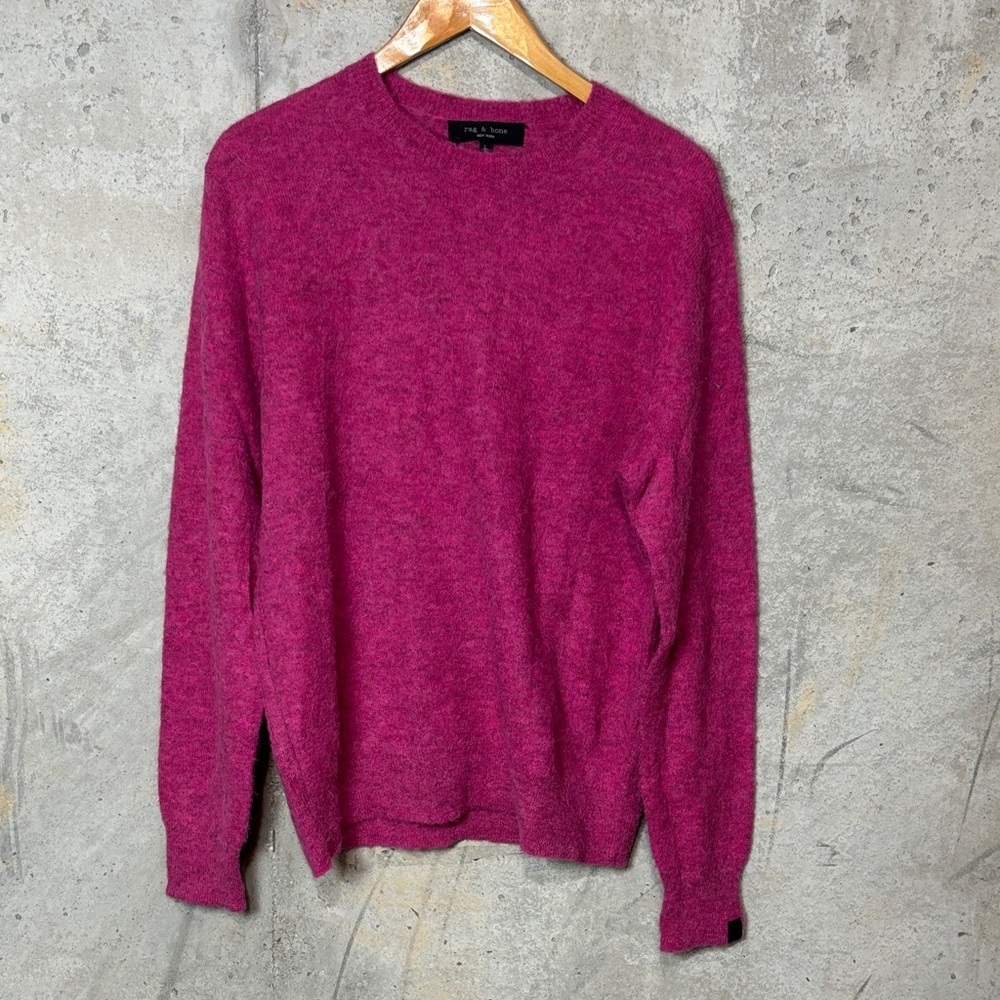 rag & bone - Arnie Alpaca-Blend Sweater - Pink - Picture 2 of 8
